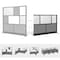 Luxor Expanse Modular Wall Room Divider System - Black Frame - 70" x 48" Add-On Wall MW-7048-XCGB - alternate 5